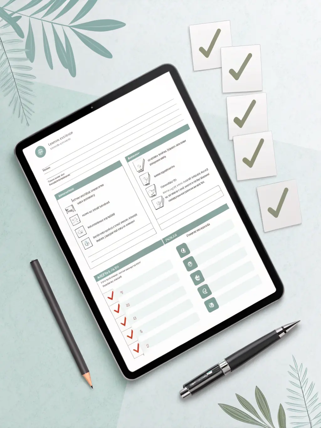 An image of a digital checklist with checkmarks, symbolizing accurate and complete patient information management.